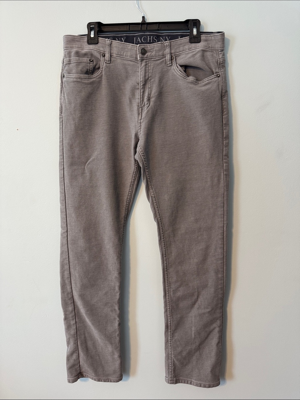 Jachs Men's Gray Straight-Leg Jeans